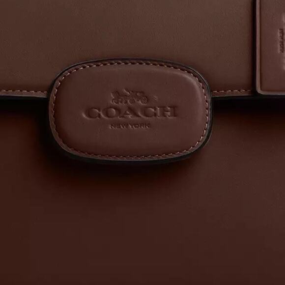 NWT Coach Eliza Top Handle Bag Leather CT852 Silver/Maple - Picture 9 of 10